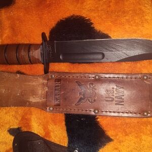 KA-BAR US Navy Knife with Leather Sheath